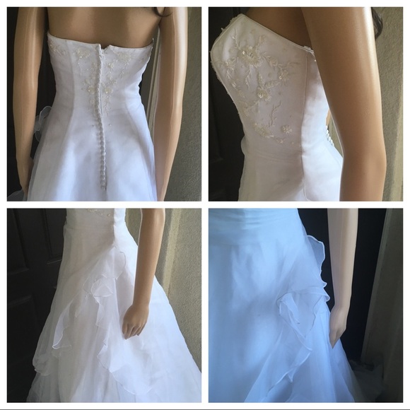 NWT David’s Bridal wedding dress SZ 4 white color - Picture 3 of 8